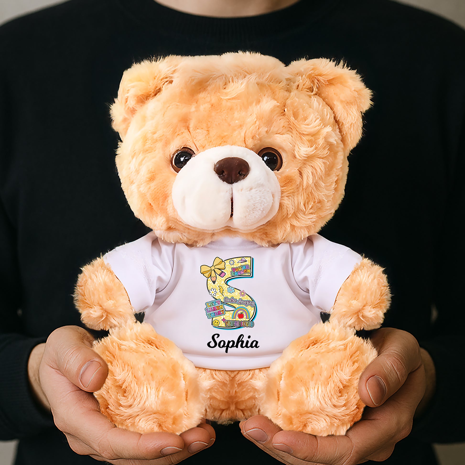 Gift for Teachers - Personalized Bear Plush - Custom Teacher Name Bear