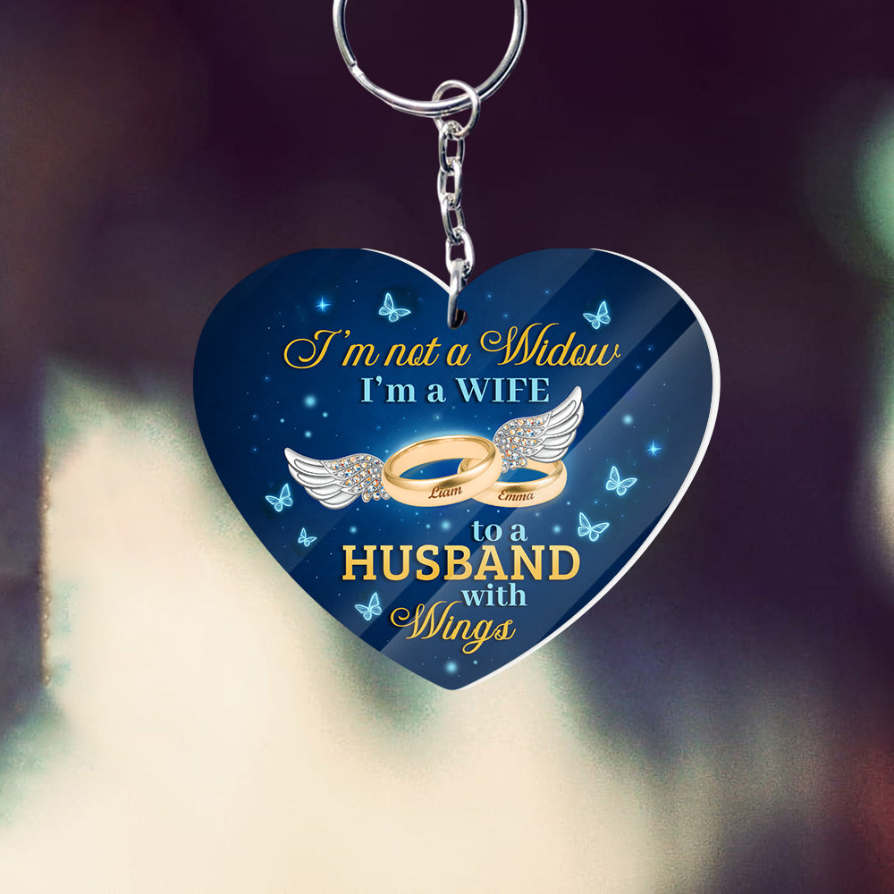 Custom Name Husband Memorial Personalized Keychain - Memorial Gift