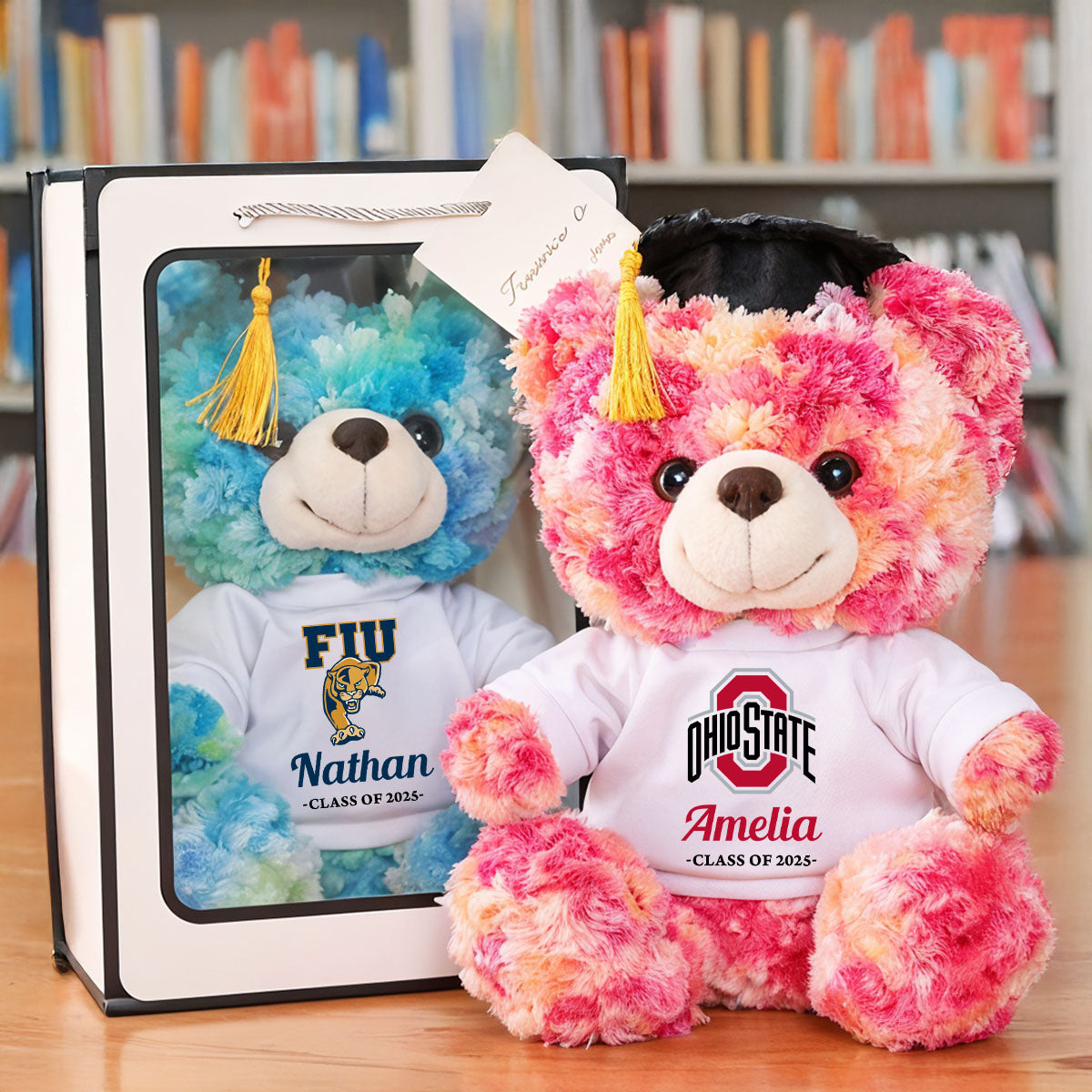 Personalized Custom Graduation Teddy Bear Plush - Graduate Bear With Cap, 2025 Graduation Gift