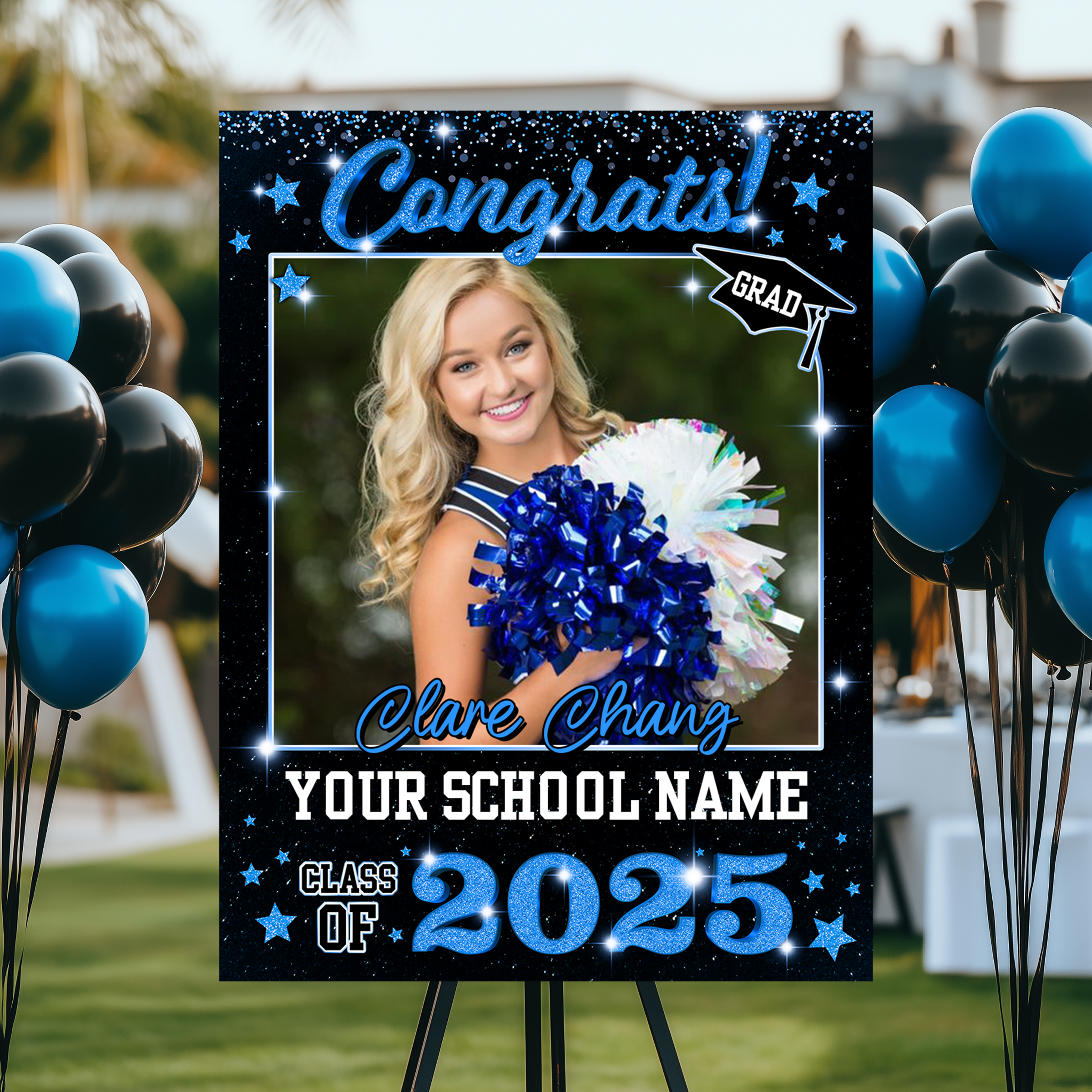 Congrats Class Of 2025 Welcome Sign Personalized Photo Welcome Sign, Graduation Decor