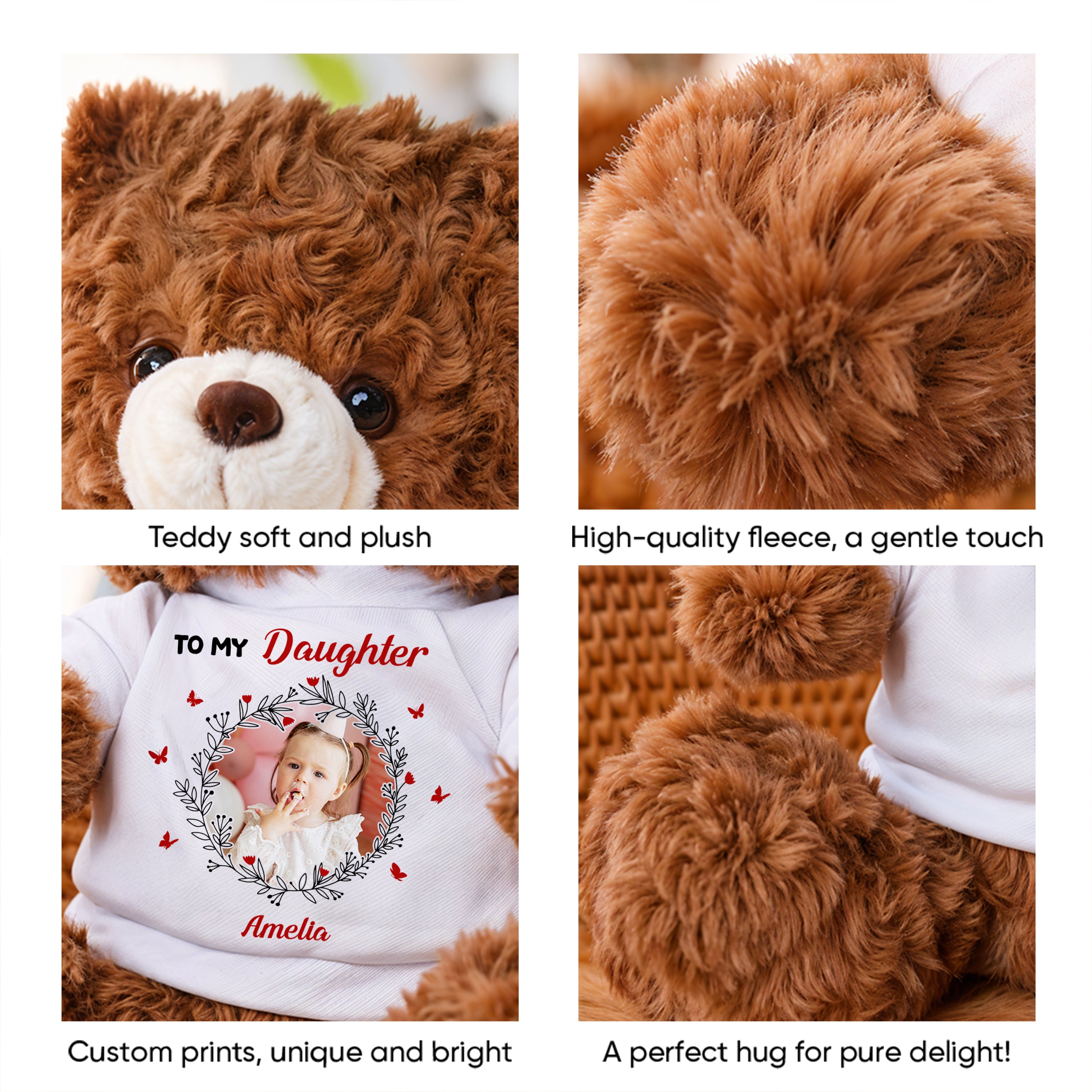 You Are Special - Personalized Bear Plush - Custom Name and Photo Teddy Bear