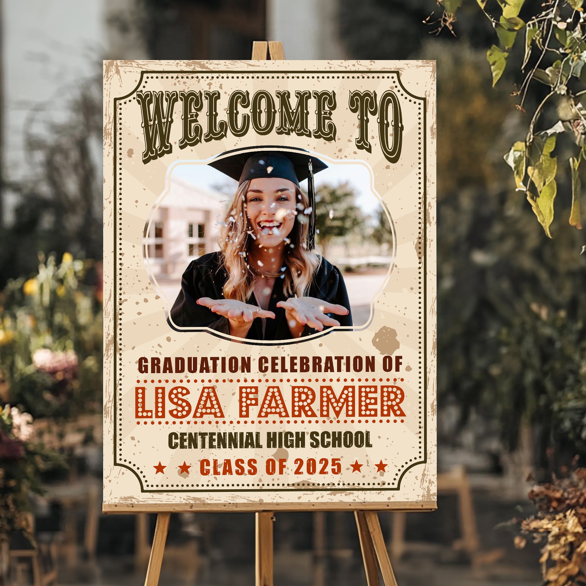 Welcome To Graduation Celebration Class Of 2025 Personalized Graduation Party Welcome Sign