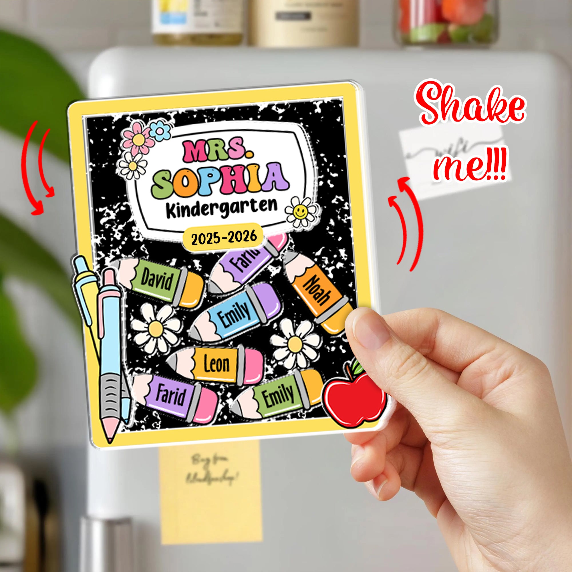 Personalized Shaker Magnet - Custom Name Gift for Teachers