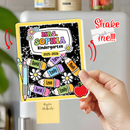 Personalized Shaker Magnet - Custom Name Gift for Teachers