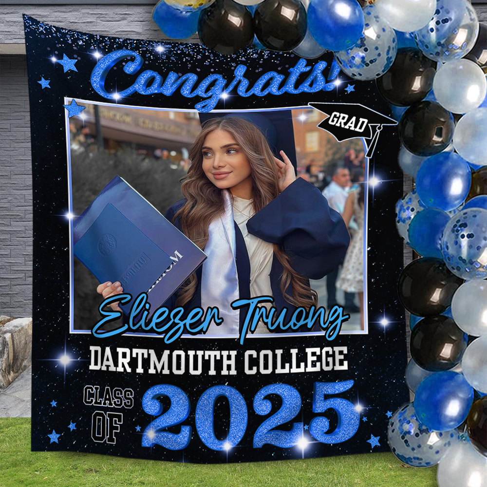 Class of 2025 Graduation Decorations – Personalized Congrats Backdrop for Memorable Party