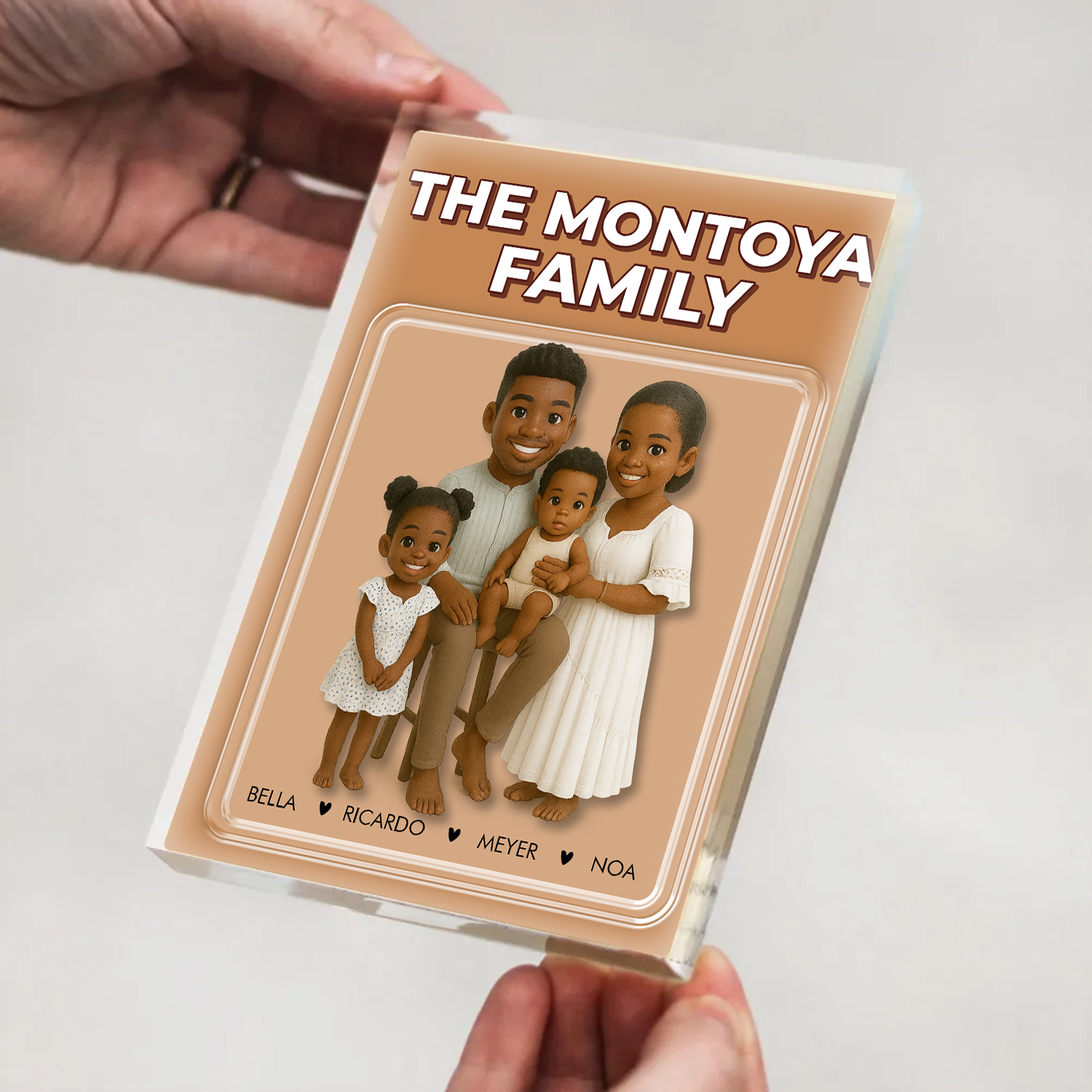 Family Photo Acrylic Block - Custom Acrylic Block Plaque