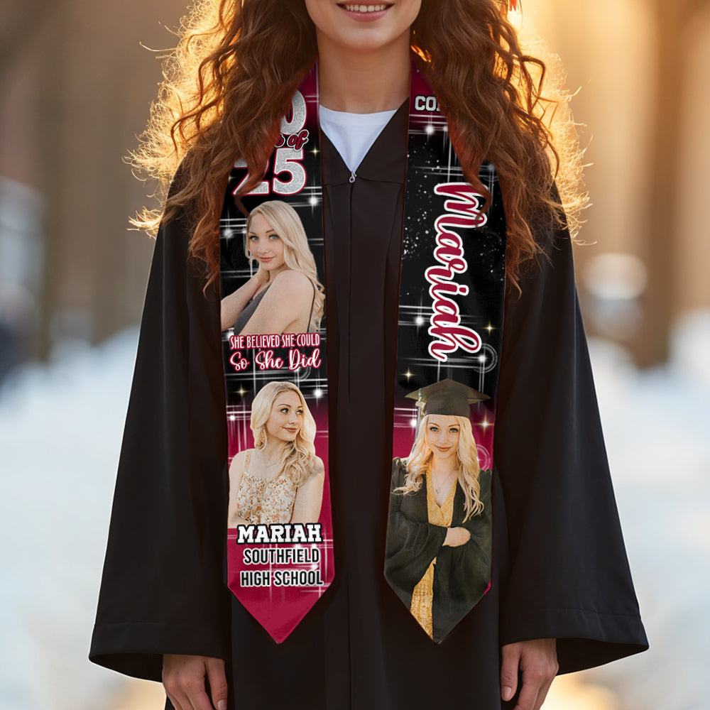 Congratulations Class Of 2025 - Personalized Graduation Stoles, Graduation Gift