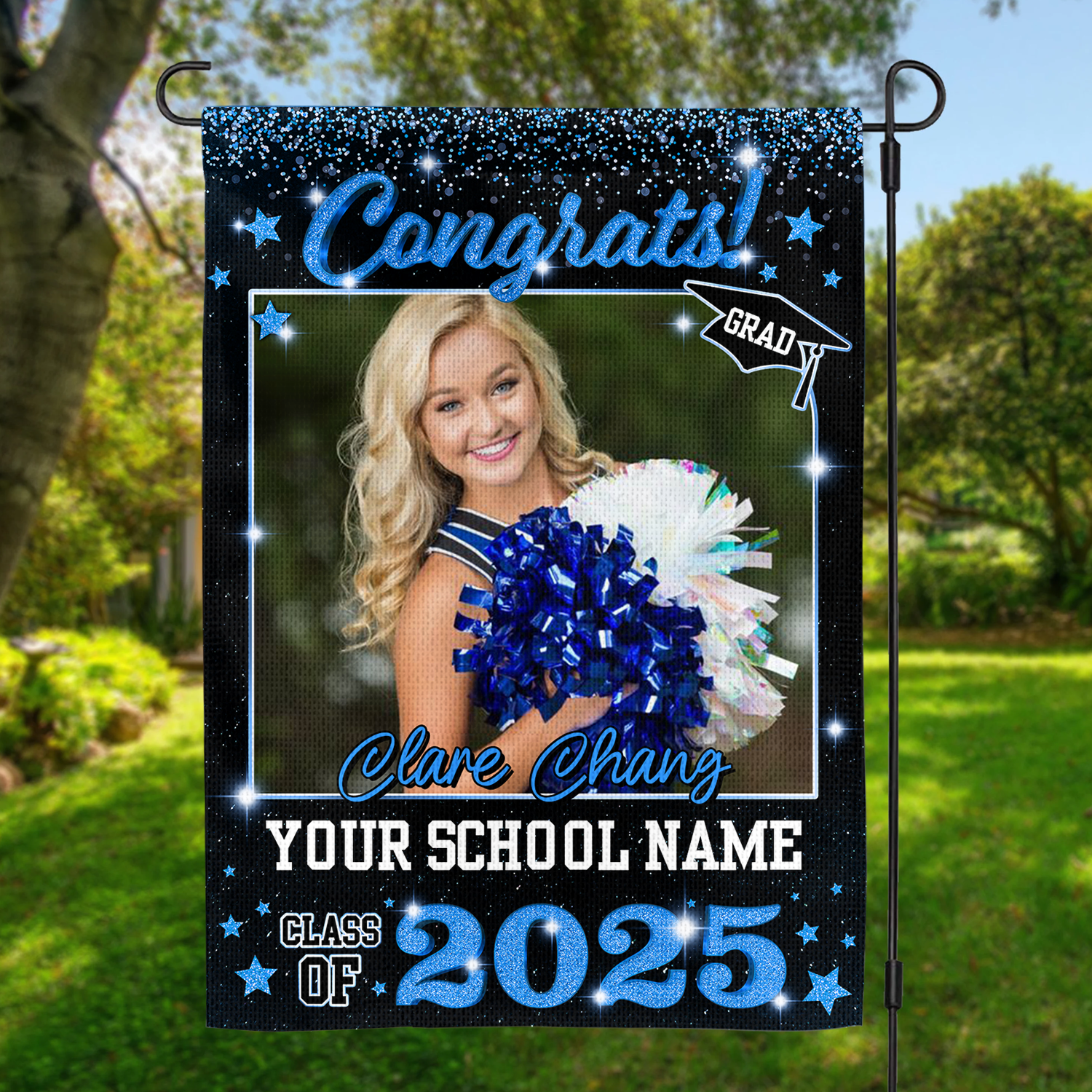 Personalized Class Of 2025 Flag, Custom Photo Congrat Grad Gift, Graduation Decorations