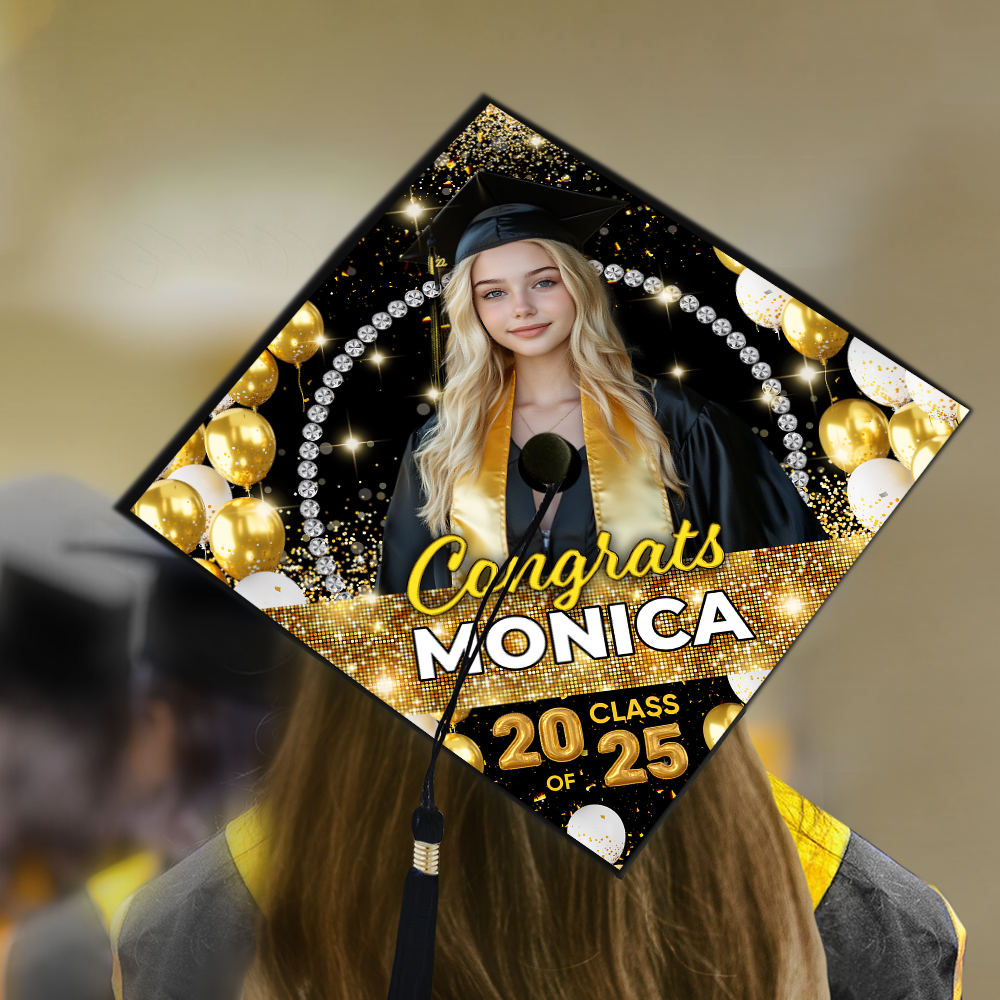 Personalized Class Of 2025 Graduate Cap – Custom Graduation Cap Topper - 2025 Grad Gift