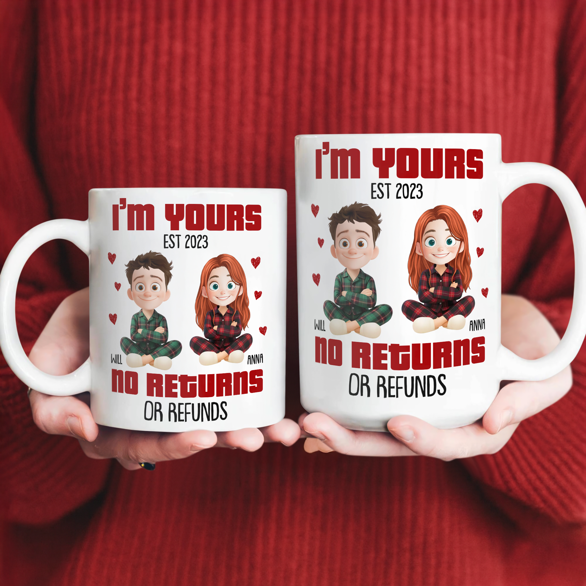 I'm Yours No Return - Custom Name and Appearance - Personalized Couple Mug