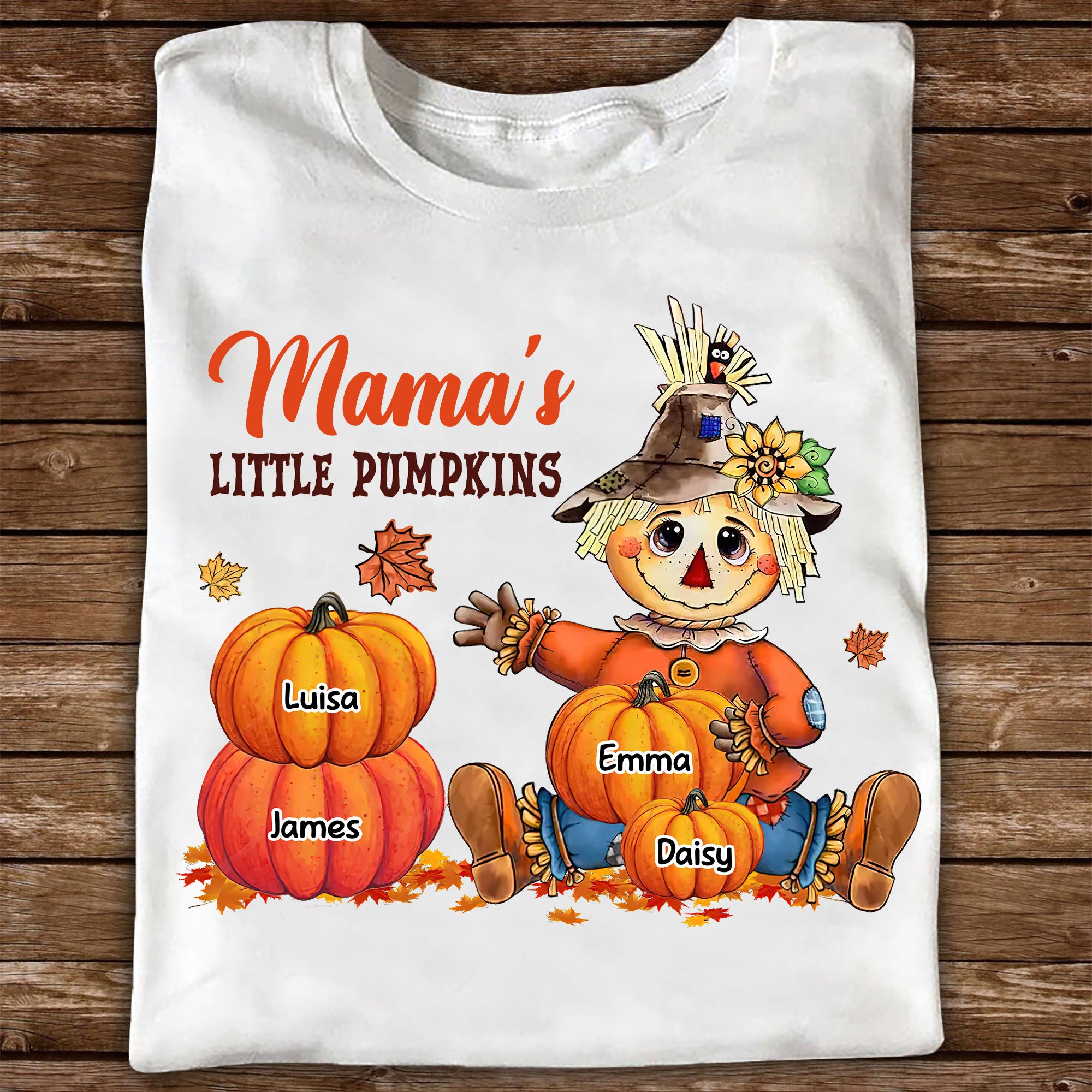 Personalized Gift For Grandma Little Pumpkin - Custom Name Shirt