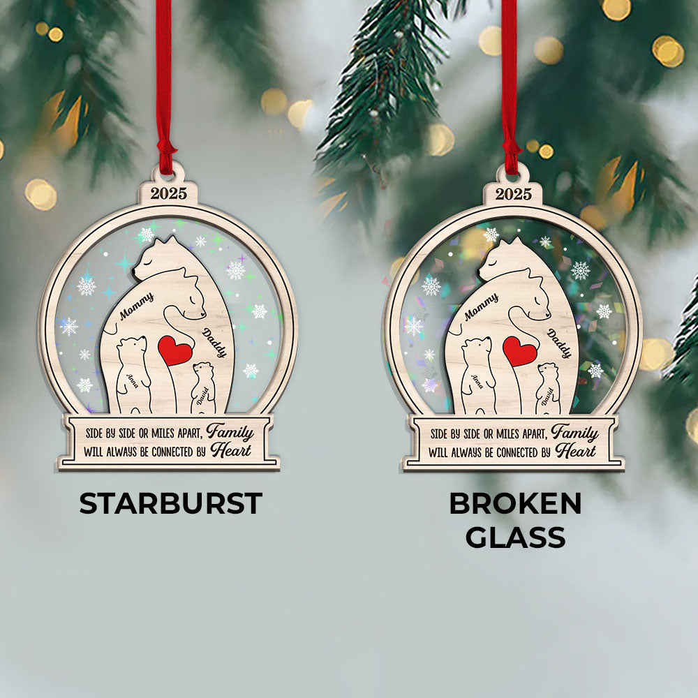 Family Love - Custom Name Hologram Ornament - Family Decoration