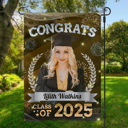 Personalized Class Of 2025 Flag, Custom Photo Congrats Grad Gift, Congrats Grad Gift, Graduation Decorations