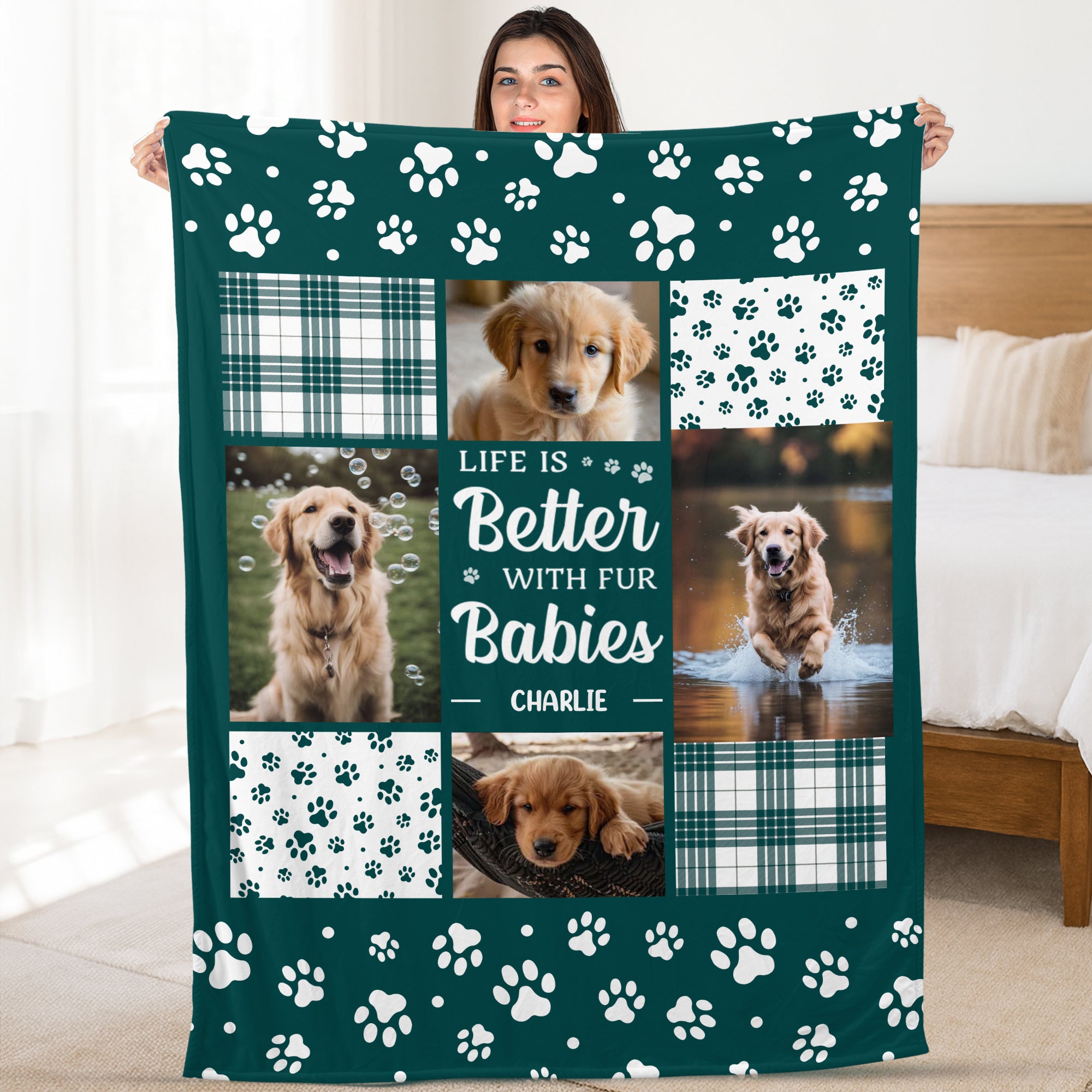 Fur Baby - Custom Pet Gift - Personalized Custom Pet Blanket