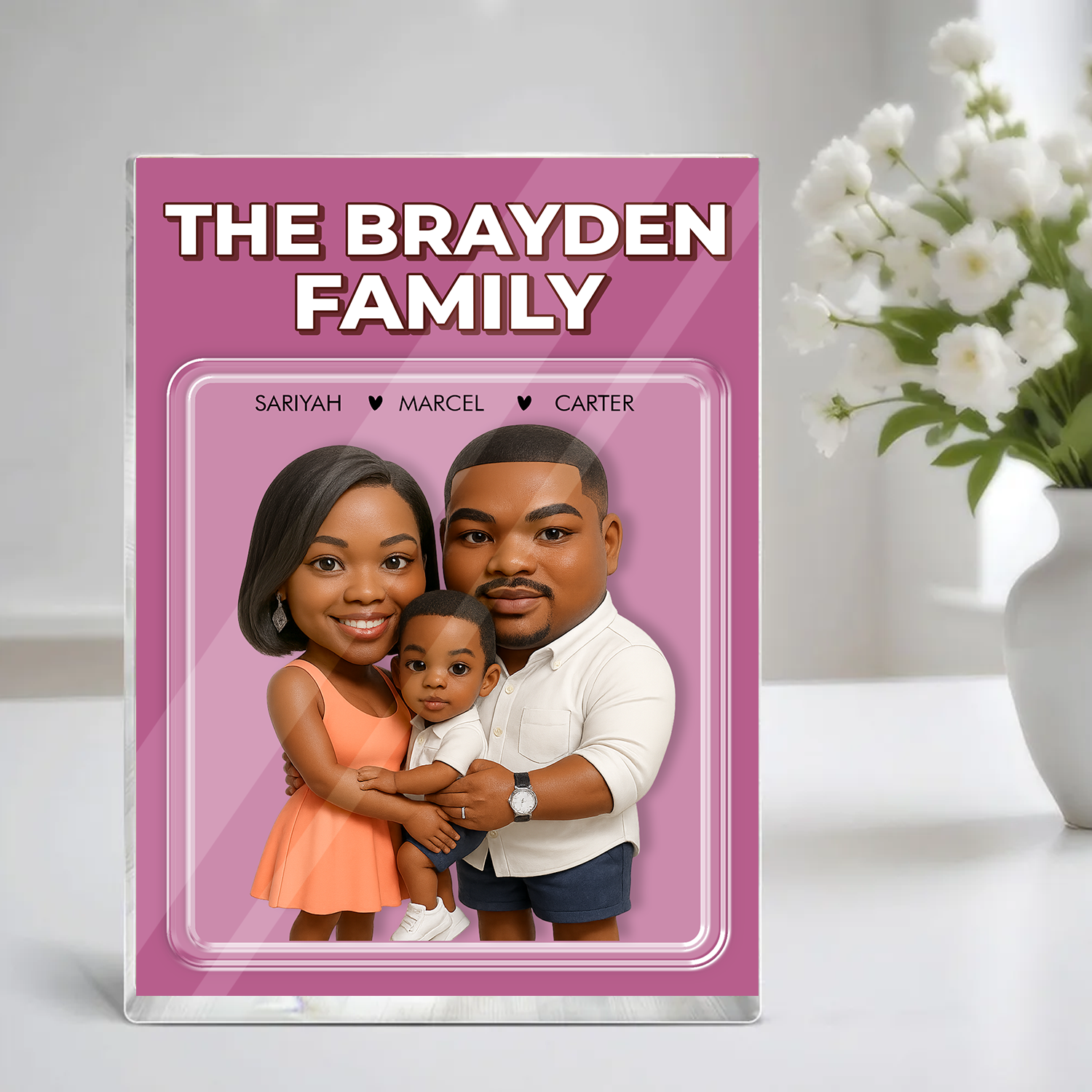 Family Photo Acrylic Block - Custom Acrylic Block Plaque