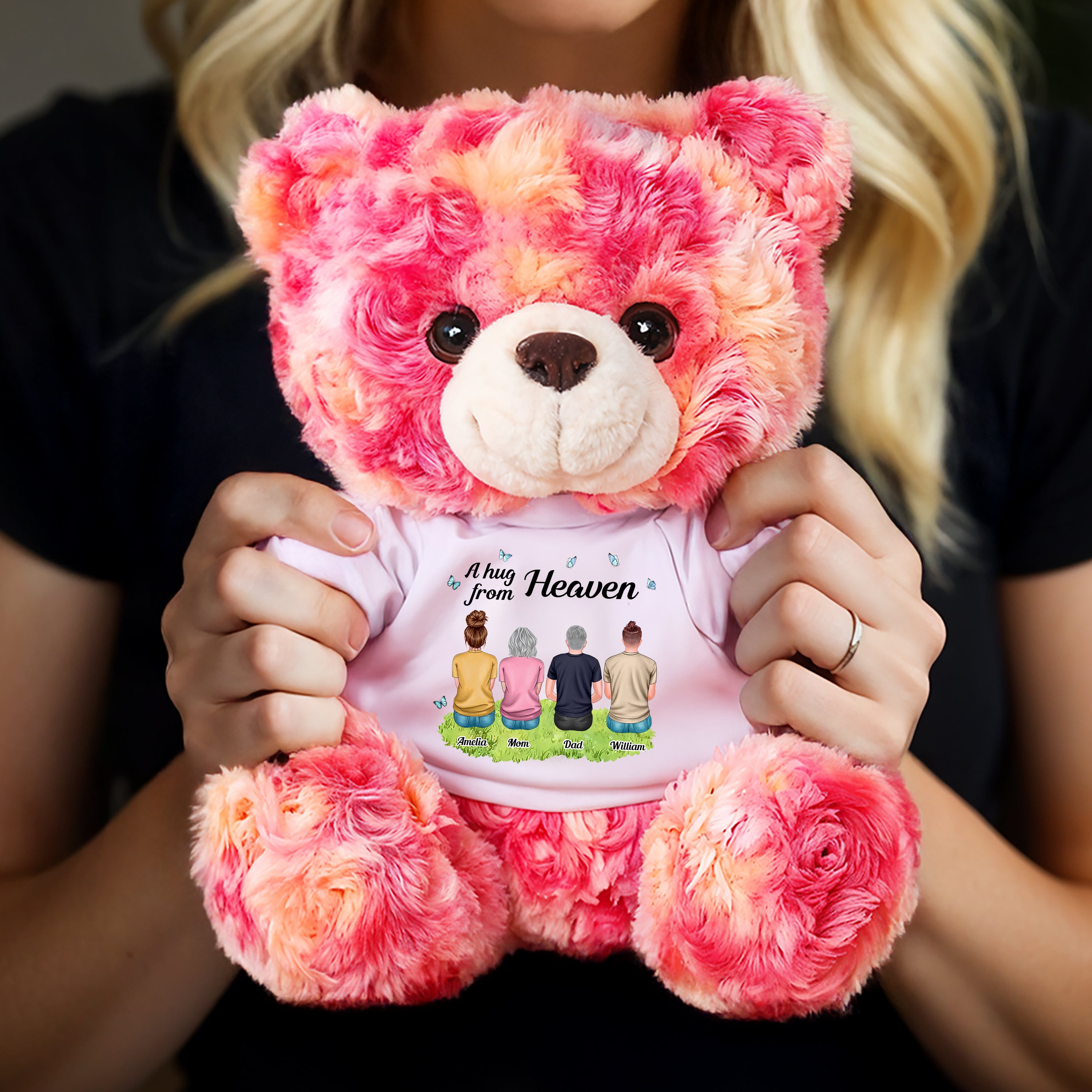 A Hug From Heaven - Memorial Gift - Custom Name and Appearance Teddy Bear