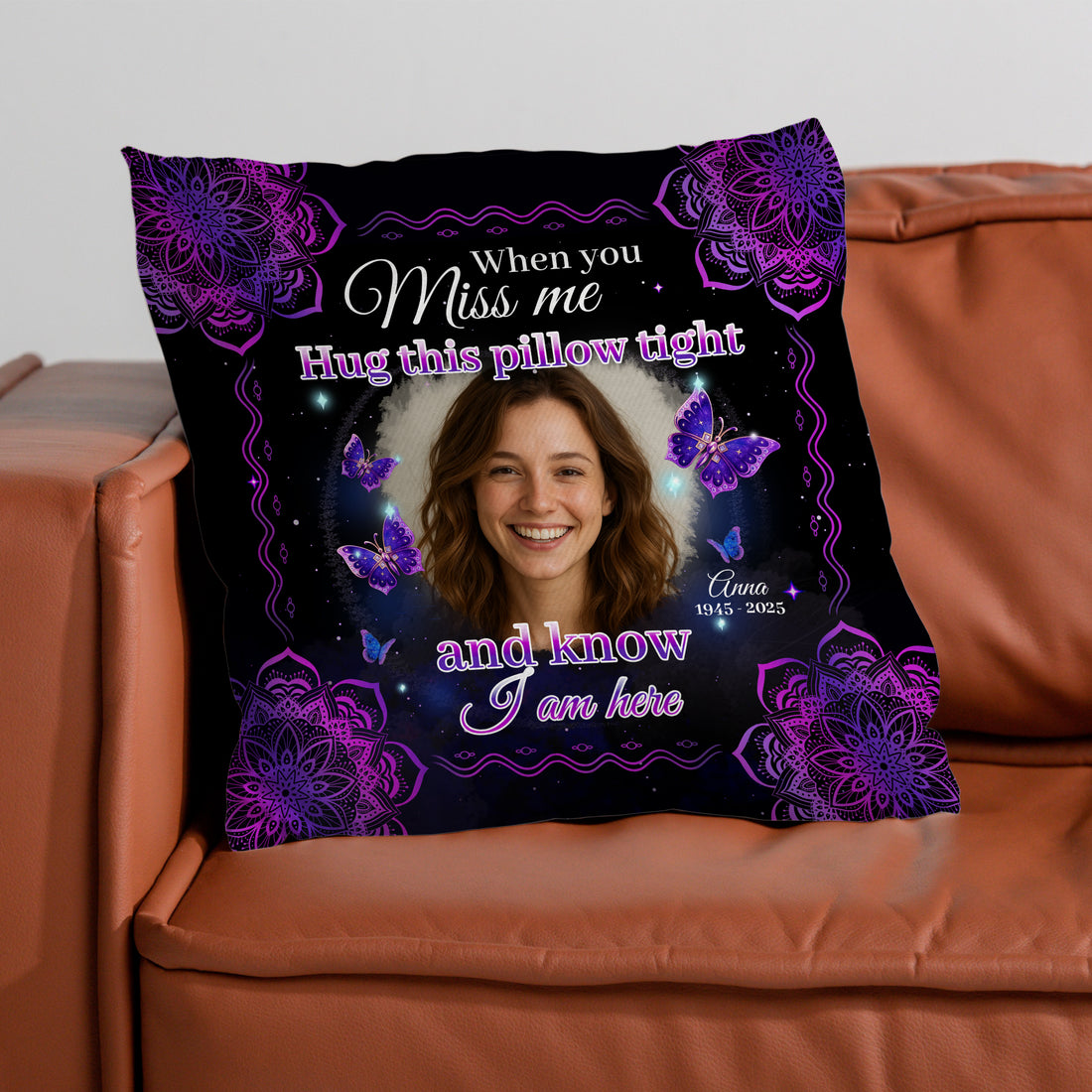 I Will Carry You With Me - Custom Name and Photo - Personalized Pet Memorial Pillow