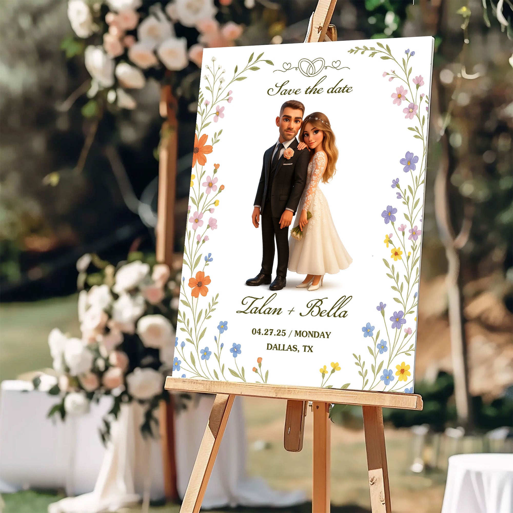 Save The Date - Wedding Law Sign - Custom Name and Photo Wedding Law Sign