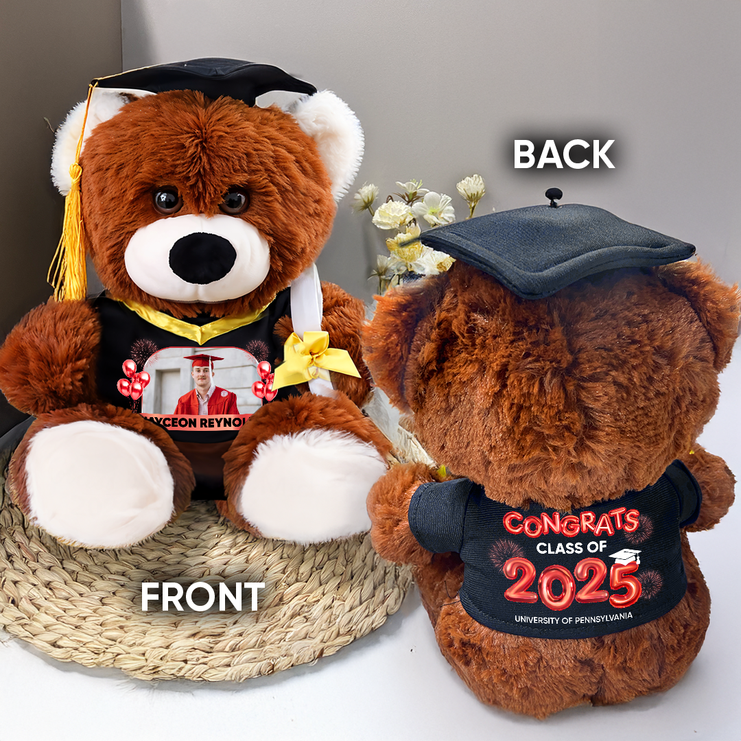 Congrats Class Of 2025 Personalized Graduation Teddy Bear – Custom Gift For 2025 Graduates