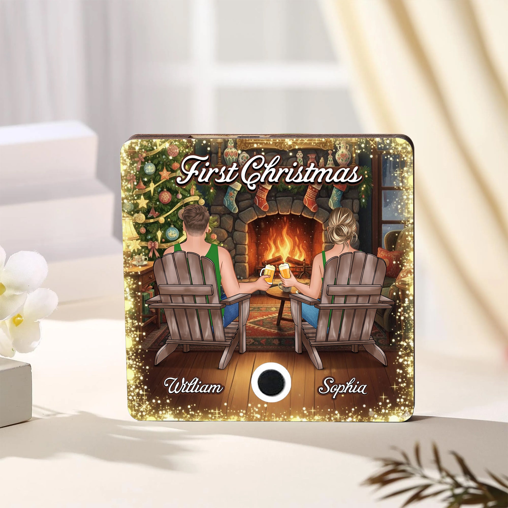 Customized Music Fridge Magnet - Personalized Photo Fridge Magnet - Can Play Songs and Adjust Volume