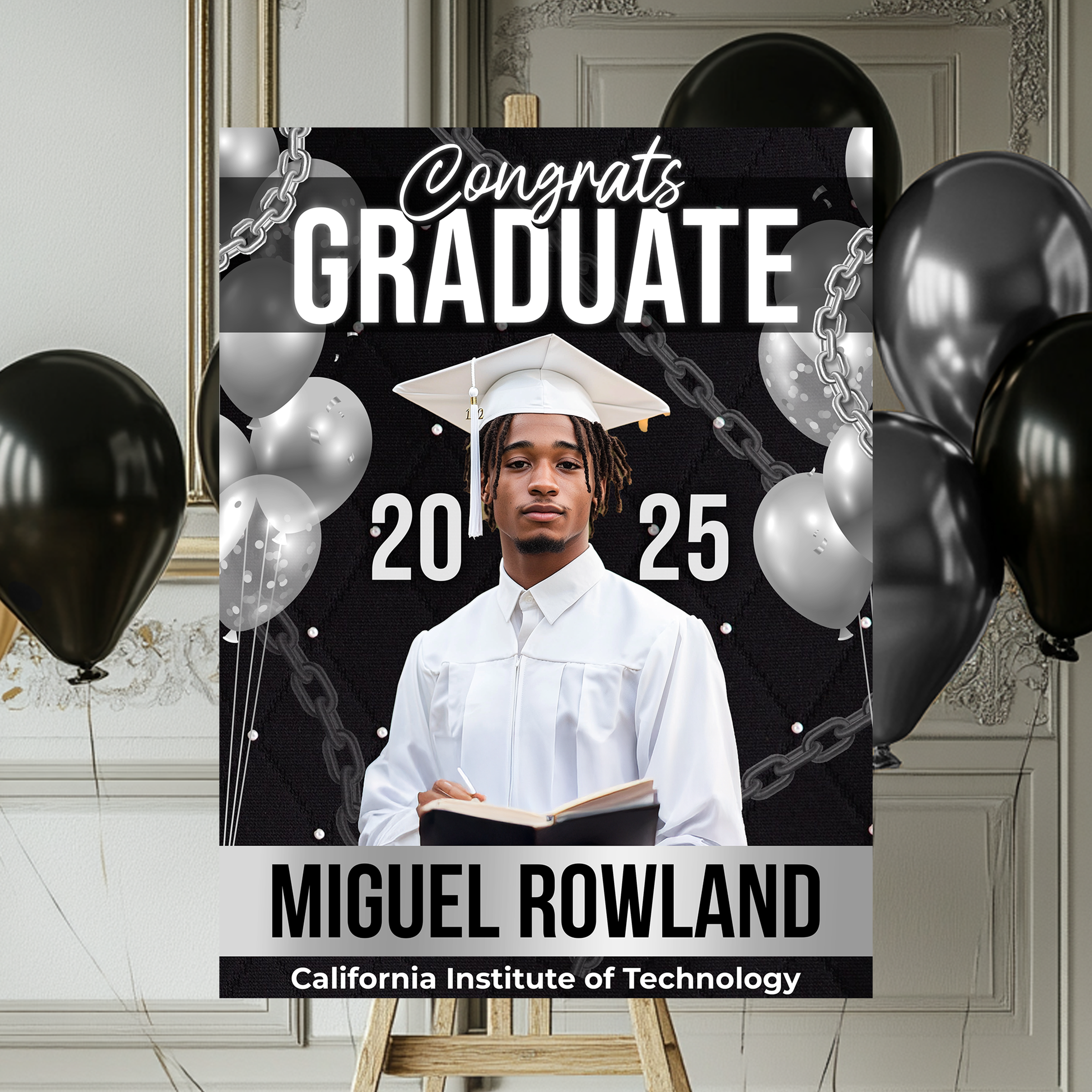 A Warm Welcome to Your Graduation Celebration Personalized Congrats Graduate 2025 Welcome Sign