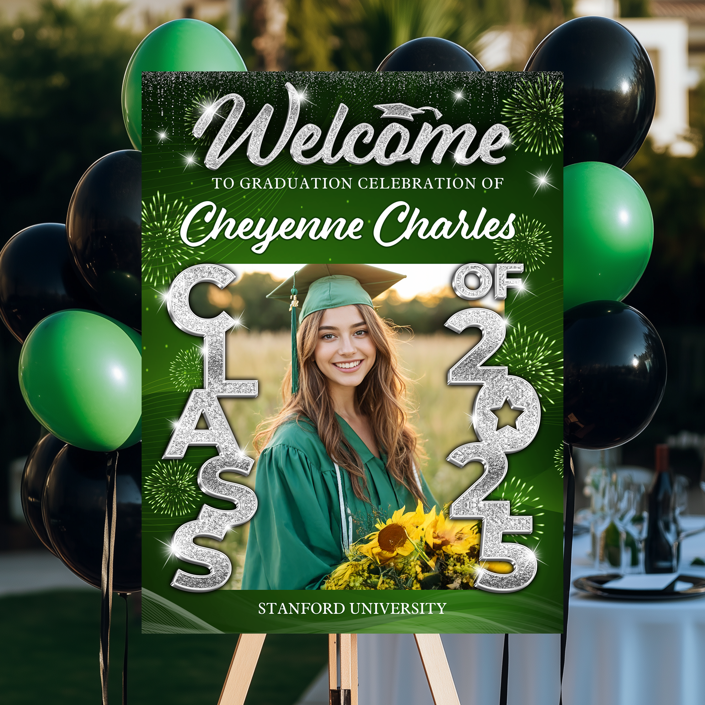 Welcome To The Graduation Celebration Class Of 2025 Personalized Graduation Welcome Sign