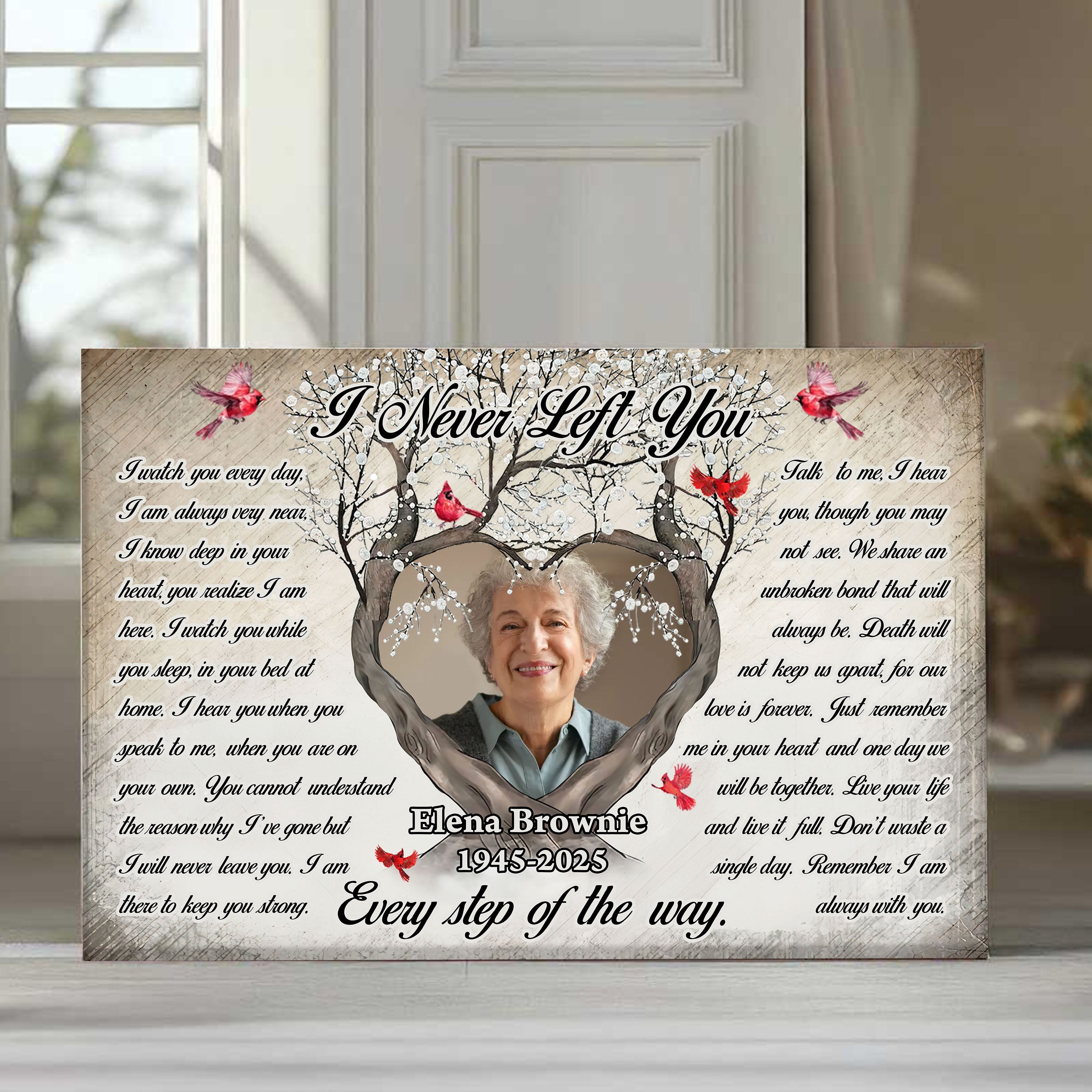 I Never Left You - Custom Photo - Canvas Sign - Memorial Gift