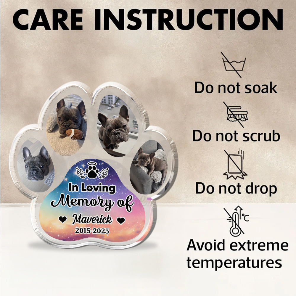 Memorial Pet Gift - Custom Photo Acrylic Block - Custom Acrylic Block Plaque