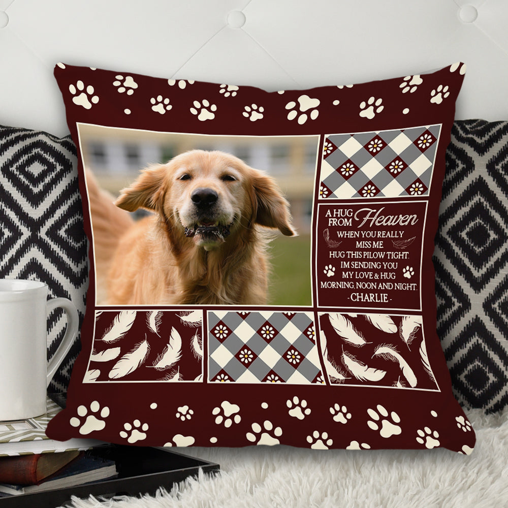 Pet Memorial - Custom Name and Photo Pillow - Personalized Custom Pillow