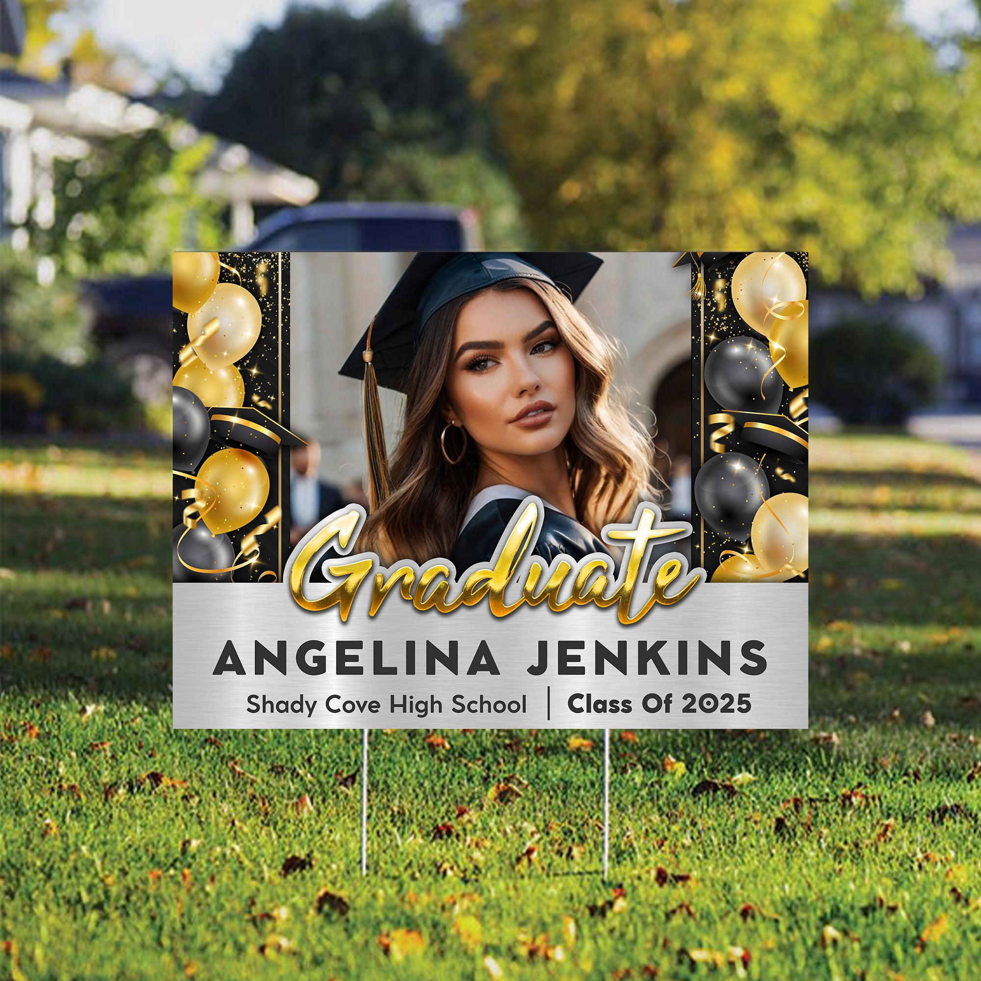 Graduate Class Of 2025 Lawn Sign Personalized Graduation Lawn Sign, Graduation Gift, , Graduation Decor
