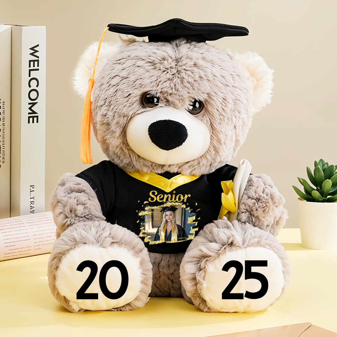 Congrats Senior Custom Photo & Name Personalized Graduations Teddy Bear