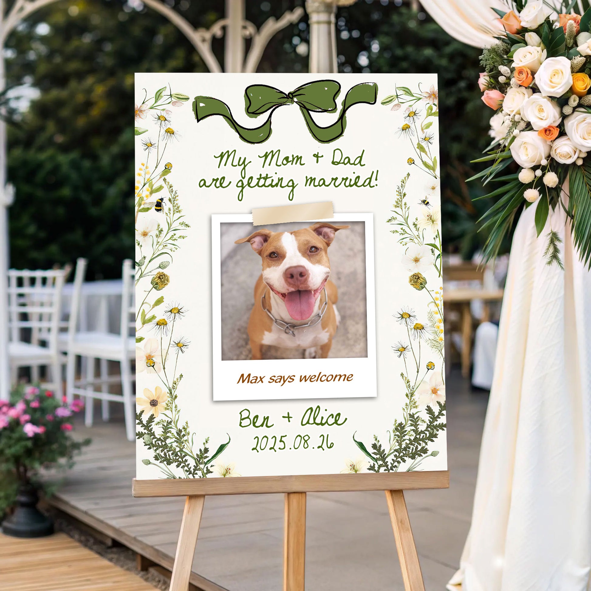 Pet Lover Couple Wedding Law Sign - Custom Name and Photo Wedding Law Sign