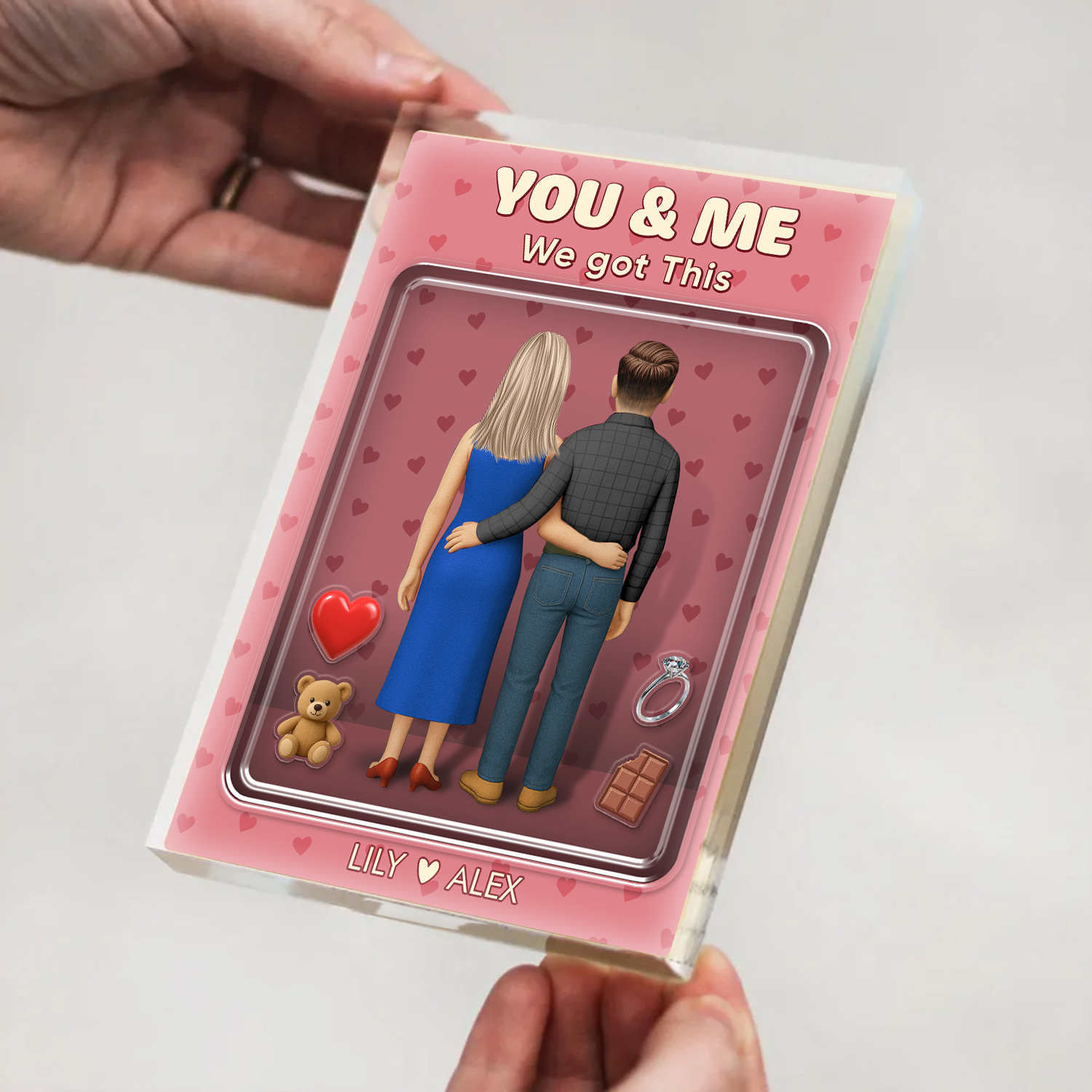 You & Me We Got This - Custom Figure Personalized Acrylic Block Plaque