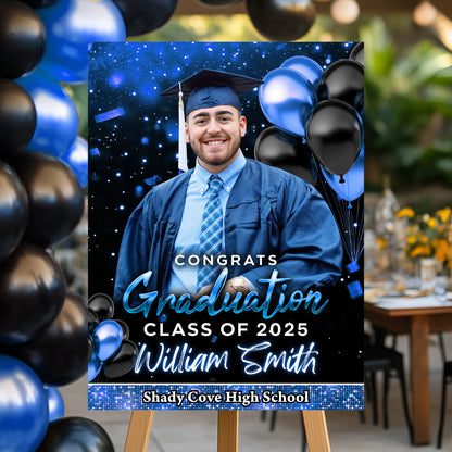 Personalized Congrats Graduation Class Of 2025 Welcome Sign, Graduation Decor, Graduation Gift