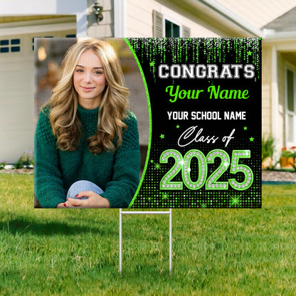 Congrats Graduation - Class of 2025 Lawn Sign | The Perfect Personalized 2025 Grad Gift