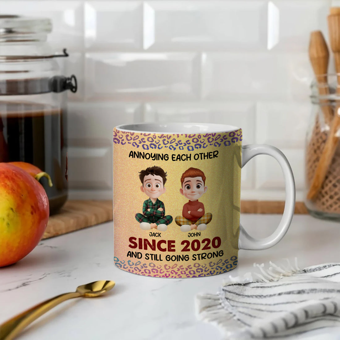 Couple Gift - Custom Name and Appearance - Personalized Custom Mug - Anniversary Gift