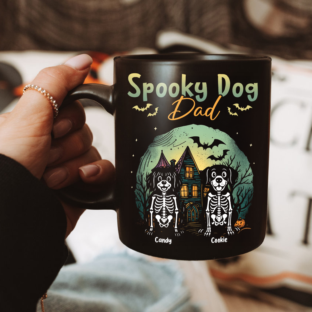 Spooky Dog - Custom Dog Name - Personalized Custom Mug - Halloween Gift
