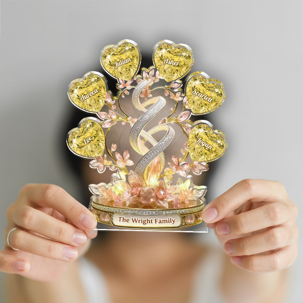 Name with Heart Shape - Personalized Name Gift - Custom Shape Acrylic Block Plaque