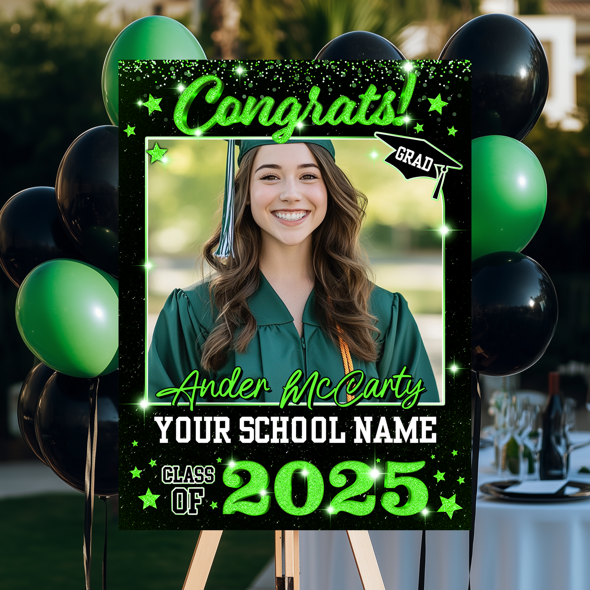 Congrats Class Of 2025 Welcome Sign Personalized Photo Welcome Sign, Graduation Decor