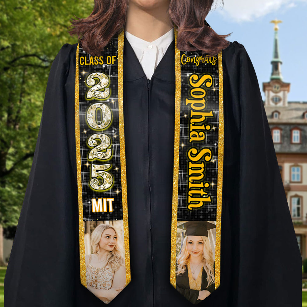 Class Of 2025 Graduation Stoles Personalized Photo Graduation Gift