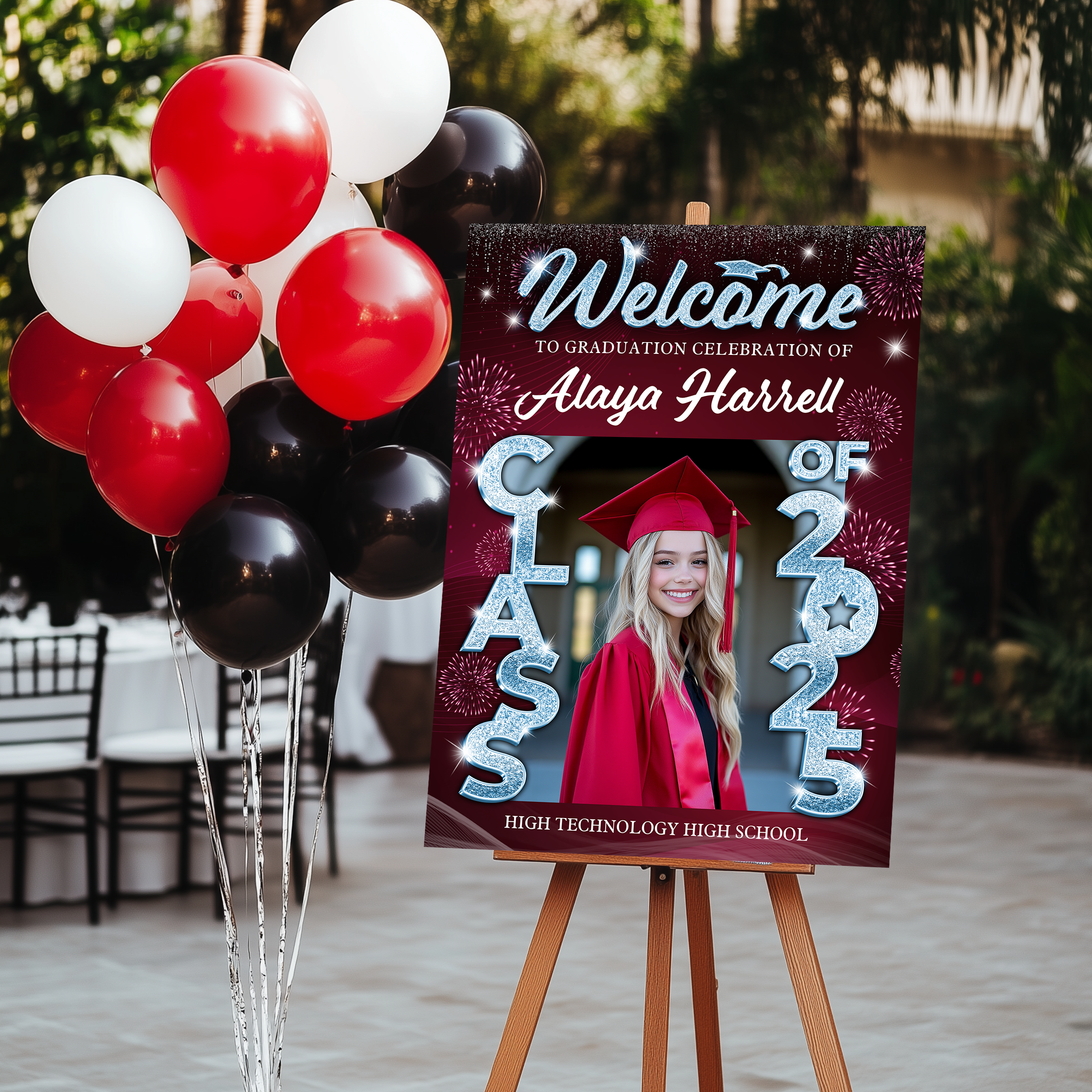 Welcome To The Graduation Celebration Class Of 2025 Personalized Graduation Welcome Sign
