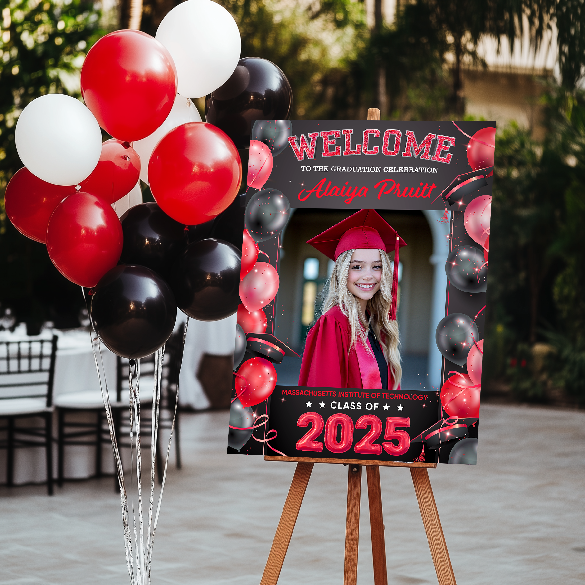 Personalized Photo Welcome To The Graduation Celebration Welcome Sign, Class Of 2025, Graduation Decor