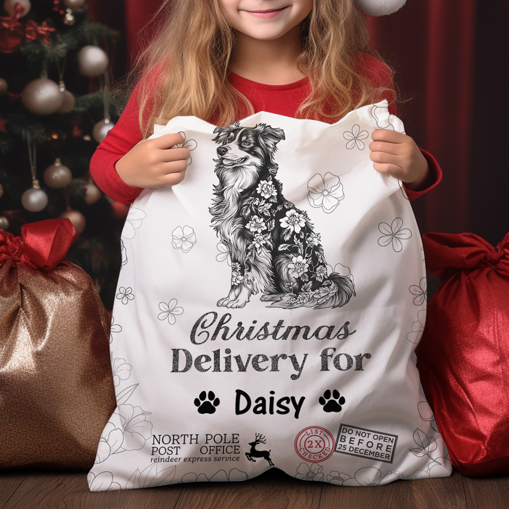 Funny Pet Christmas Bag Custom Photo - Christmas Bag Gift For Pet Lover - Christmas Sack