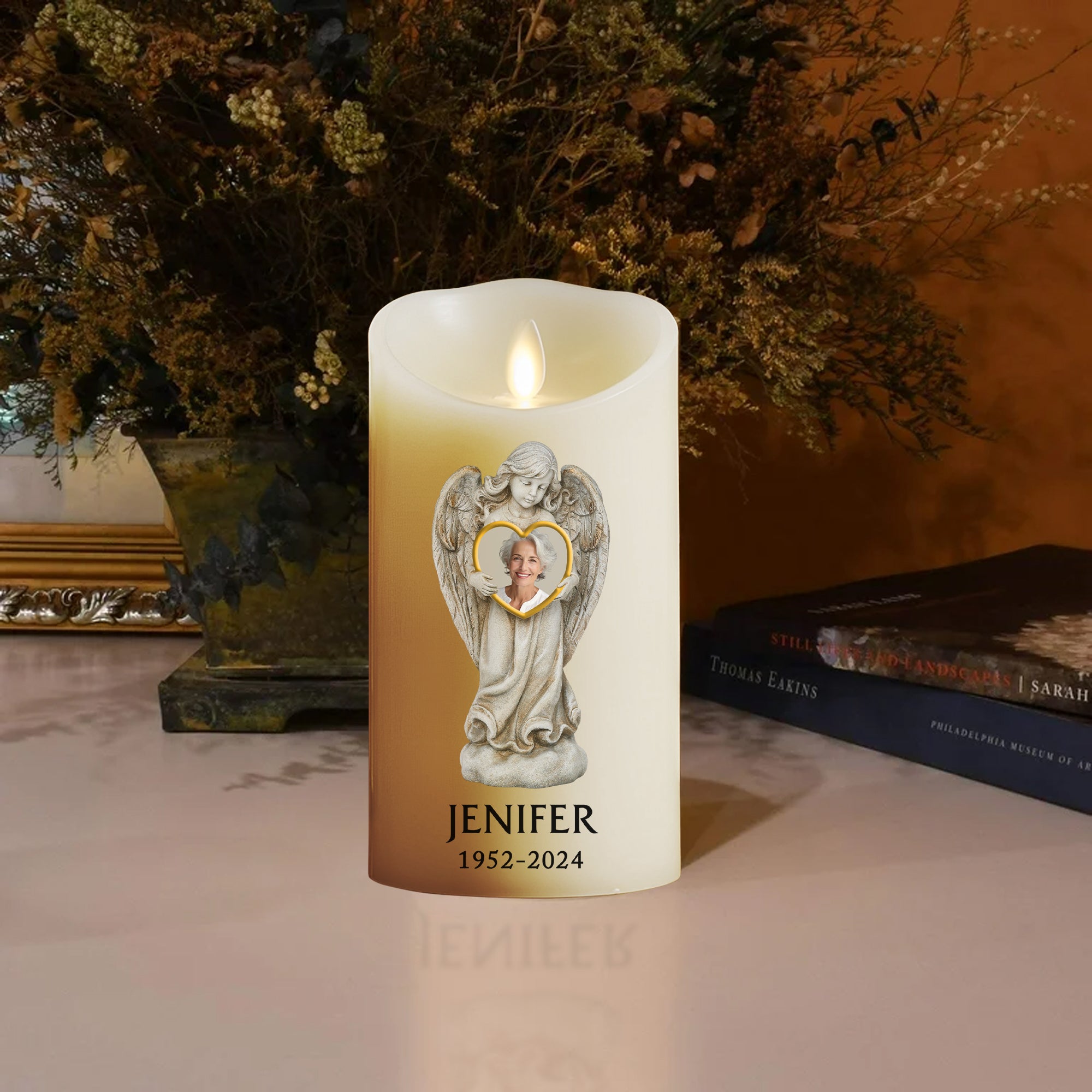 My Mom Angel In Heaven - Personalize LED Candle - Gift for Family
