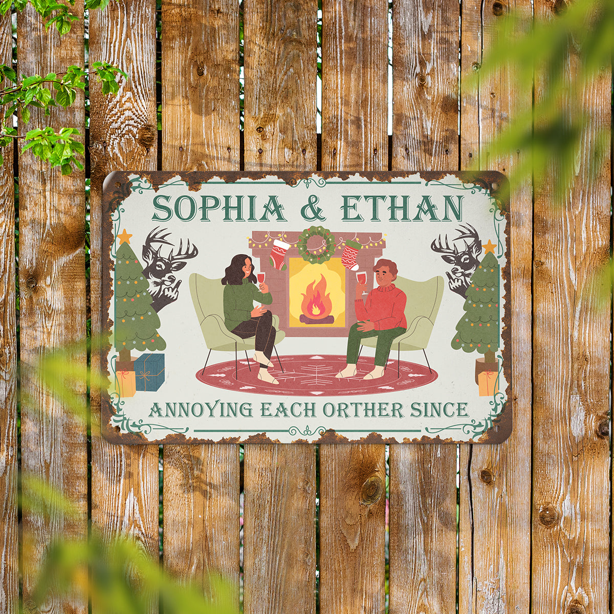 Annoying Each Other Since - Custom Classic Metal Signs, Yard Sign - Couple Gift