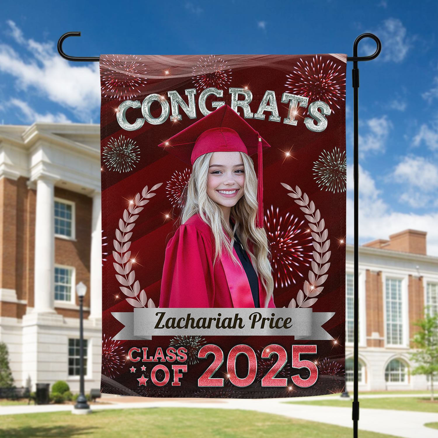 Personalized Class Of 2025 Flag, Custom Photo Congrats Grad Gift, Congrats Grad Gift, Graduation Decorations