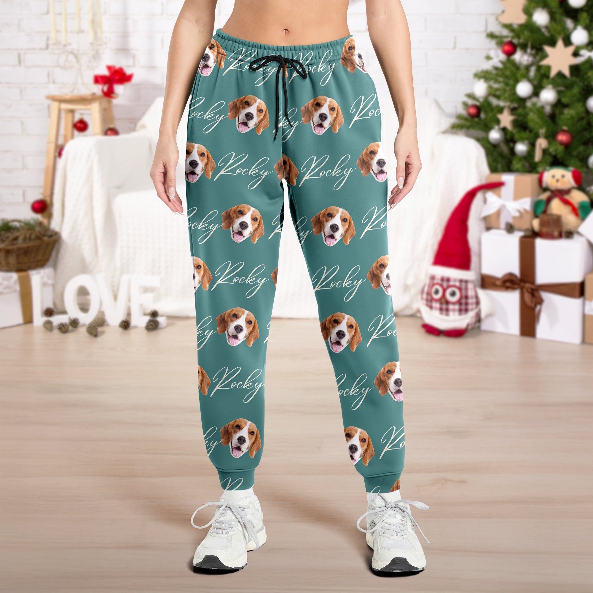 Color Custom Face Photo Pajama Pants -  Christmas Gift