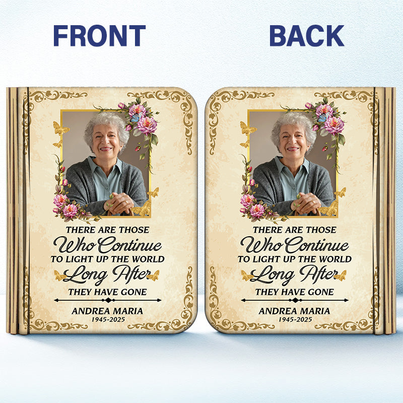 Light Up The World - Personalized Book Lamp - Memorial Gift