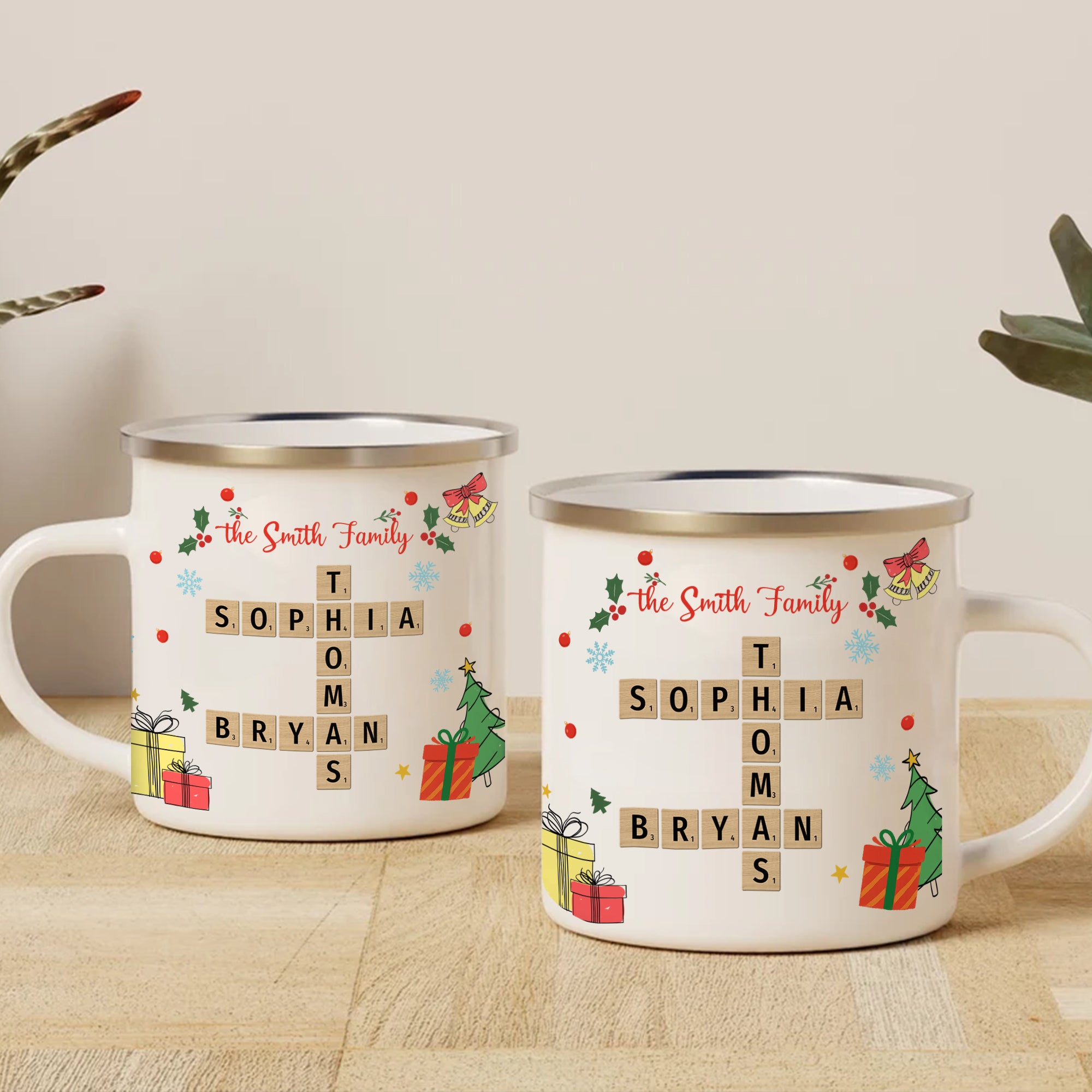 Family Name - Personalized Custom 12oz Enamel Mug