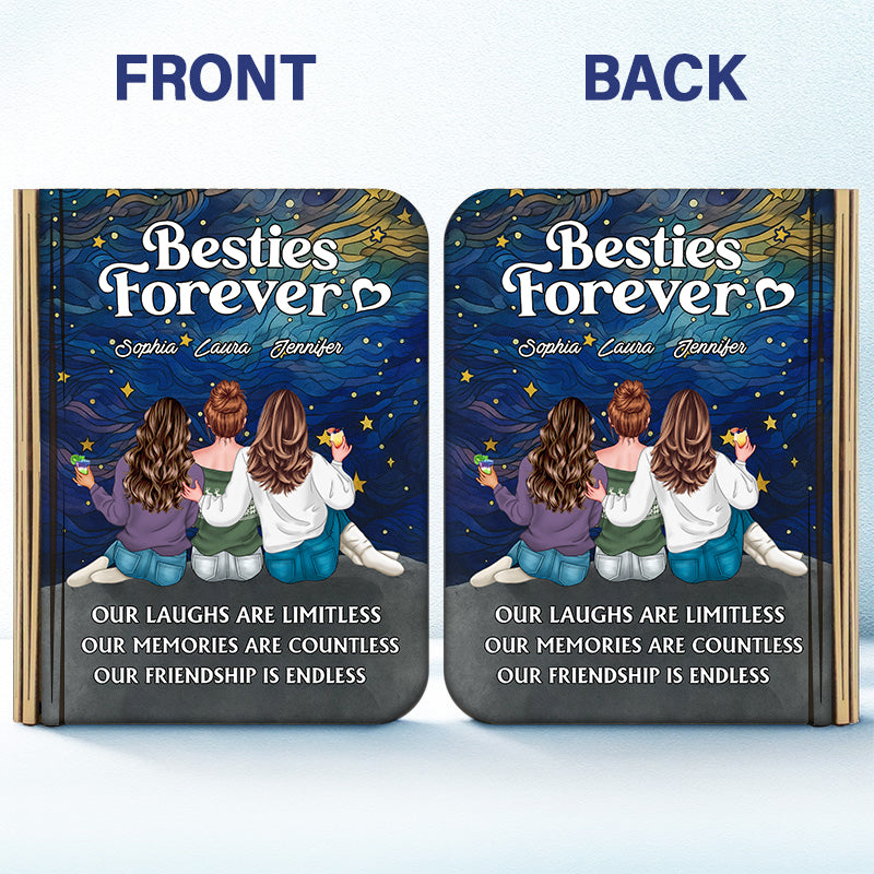 Besties Forever - Personalized Book Lamp - Christmas Gift